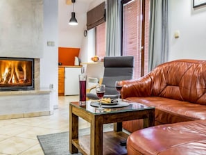 TV, fireplace, DVD player