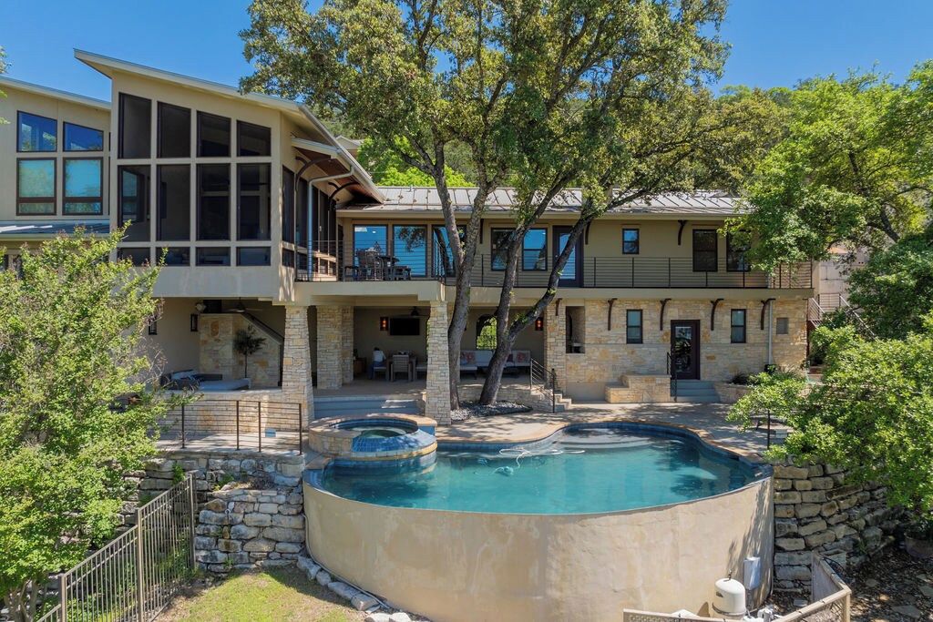 A heated pool