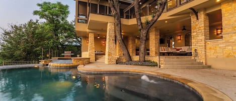 A heated pool
