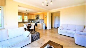Panoramic Villa, 4 Bedrooms, Balcony, Mountain View | Living area | Flat-screen TV - Villa Sydima (Kas)