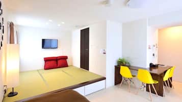 Premium bedding, down duvets, individually furnished, desk