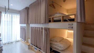 Premium bedding, down comforters, individually furnished, desk