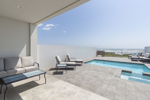 Sleek Oceanfront Home with Private Pool, Hot Tub & Boardwalk Beach Access!