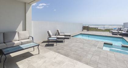 Sleek Oceanfront Home with Private Pool, Hot Tub & Boardwalk Beach Access!