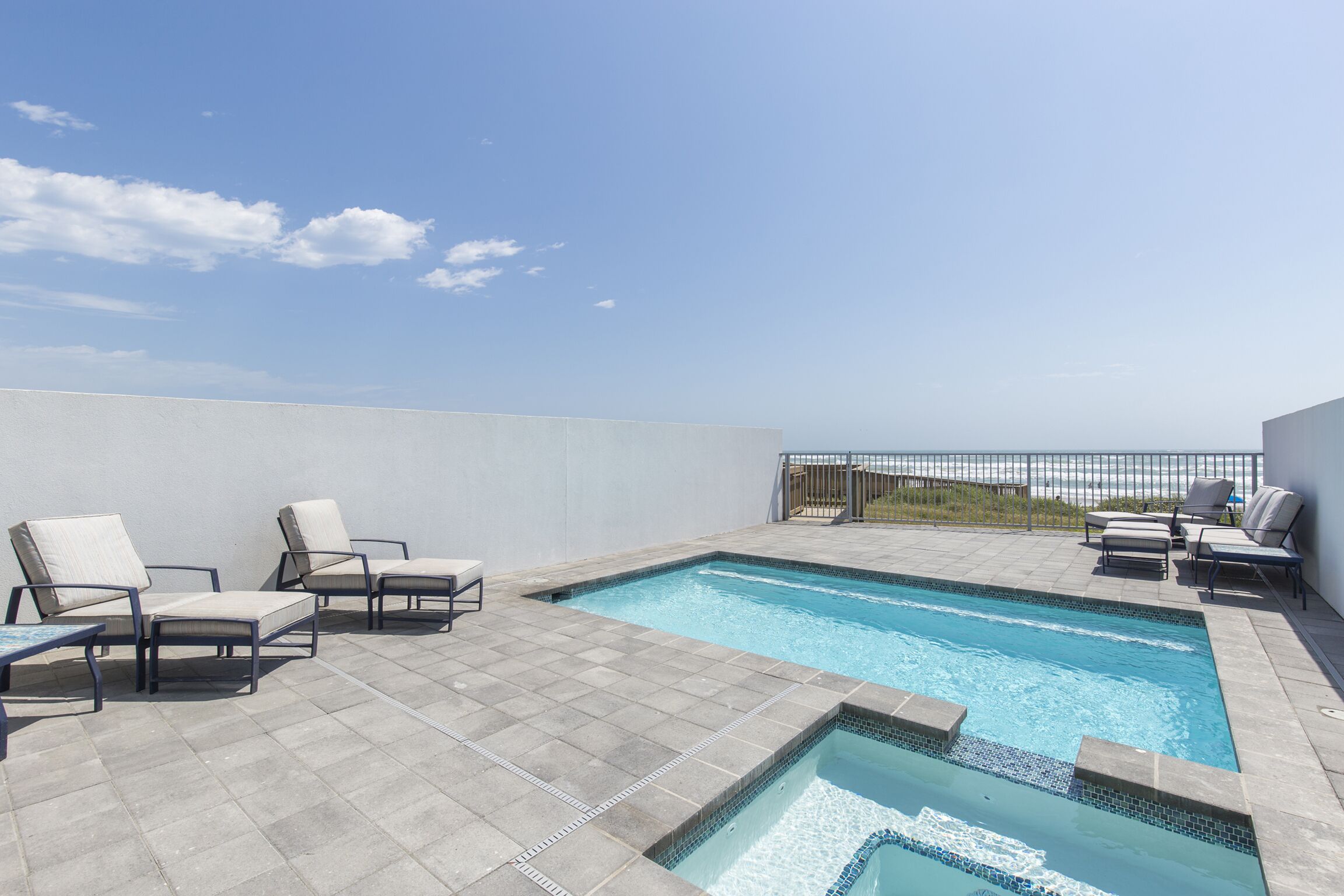 Sleek Oceanfront Home with Private Pool, Hot Tub & Boardwalk Beach Access!