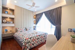 Apartment, 2 Bedrooms | 2 bedrooms, blackout drapes, iron/ironing board, free WiFi - Warm & Cozy House at Oceanus (Kota Kinabalu)