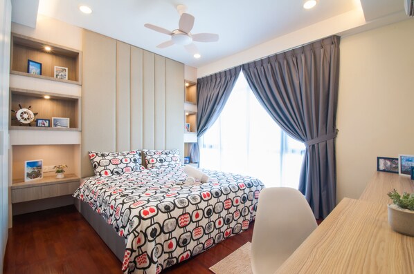 Apartamento, 2 quartos | 2 quartos, cortinas blackout, ferros/tábuas de passar roupa