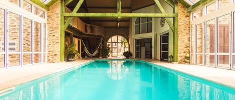 Indoor pool, a heated pool