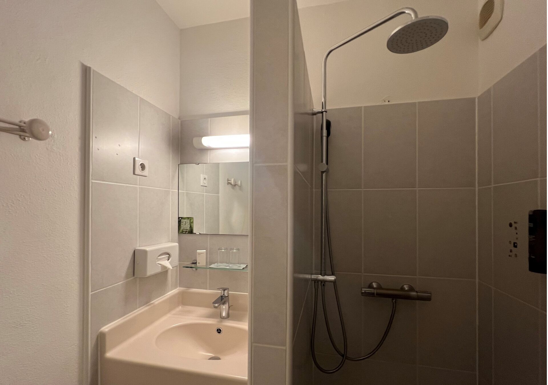 Standaard tweepersoonskamer, 1 kingsize bed | Badkamer |  milieuvriendelijk toiletgerief, een haardroger, handdoeken, zeep