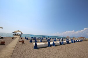 在附近的私人海滩