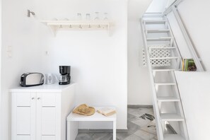 Double Room (Caldera View) | Living room | 30-inch Smart TV with satellite channels, TV - Veranda View - Adults Only (Santorini)