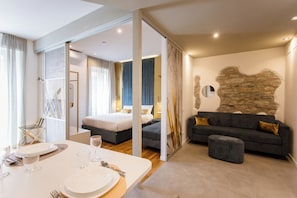 Departamento, balcón | Ropa de cama de alta calidad y edredón
