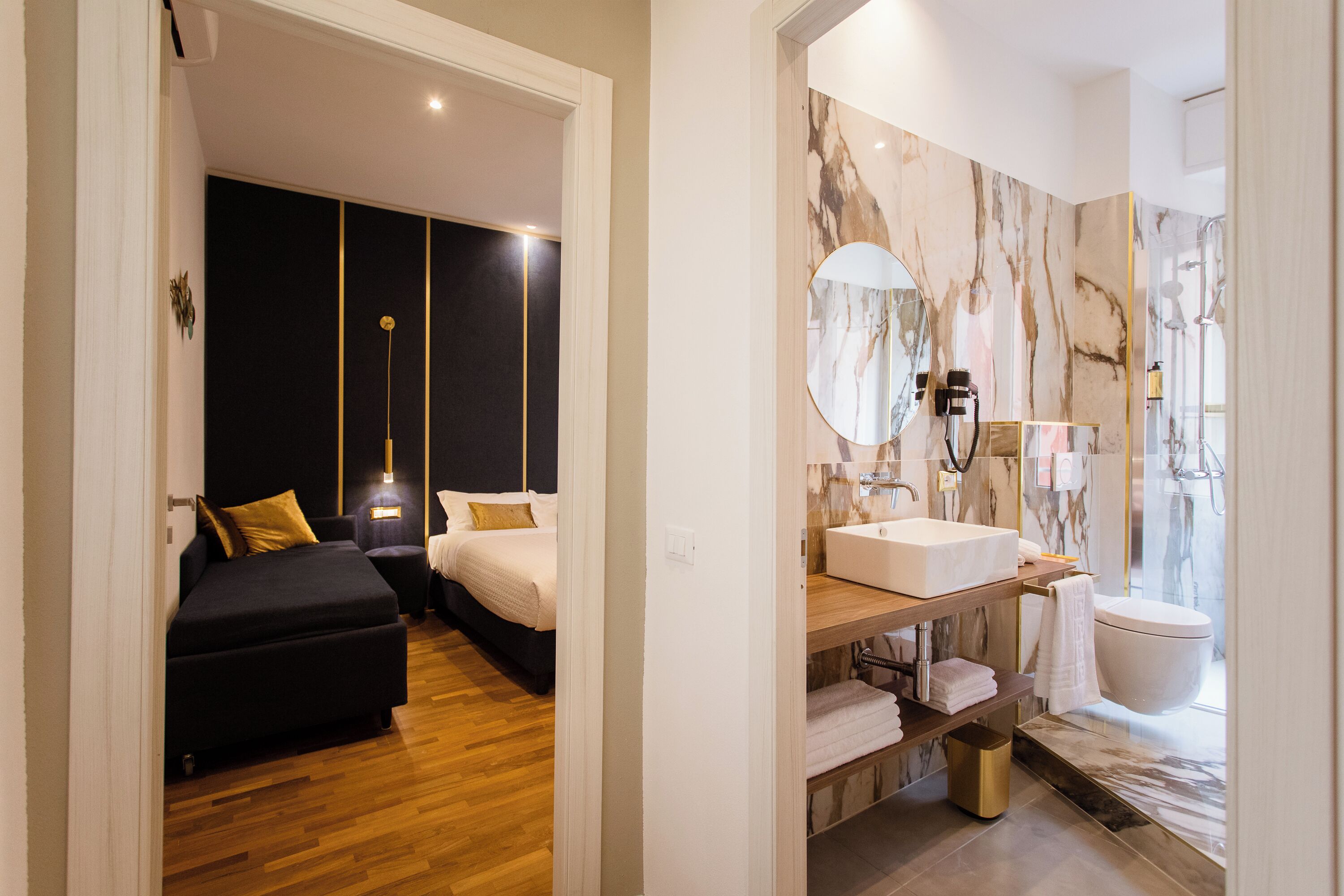 Apartment, 2 Bedrooms | Bathroom | Shower, hydromassage showerhead, hair dryer, bidet