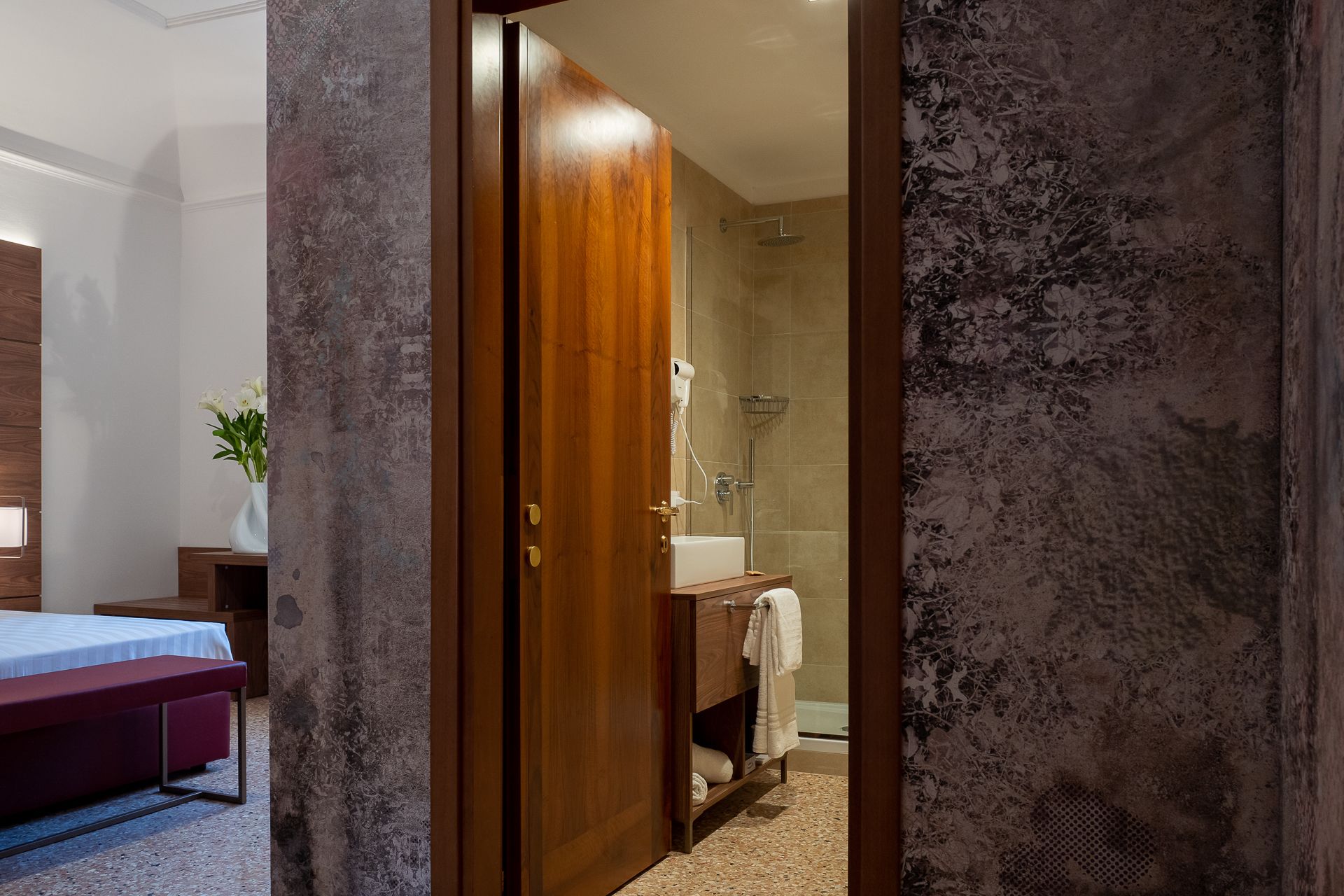 superior room | bathroom | shower, rainfall showerhead, free toiletries, hair dryer