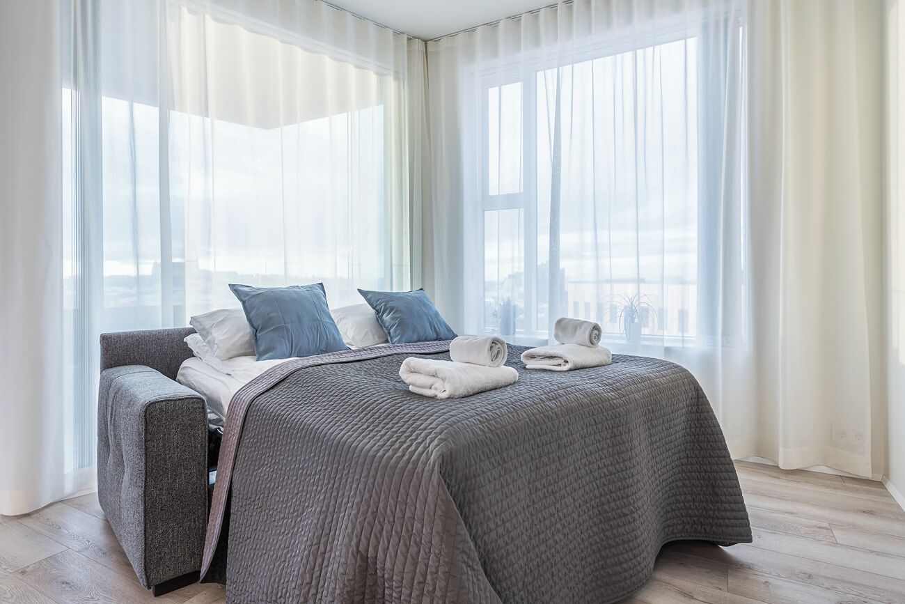 Apartemen Superior, 2 kamar tidur, 2 kamar mandi | Area keluarga | TV layar datar dan lantai berpemanas