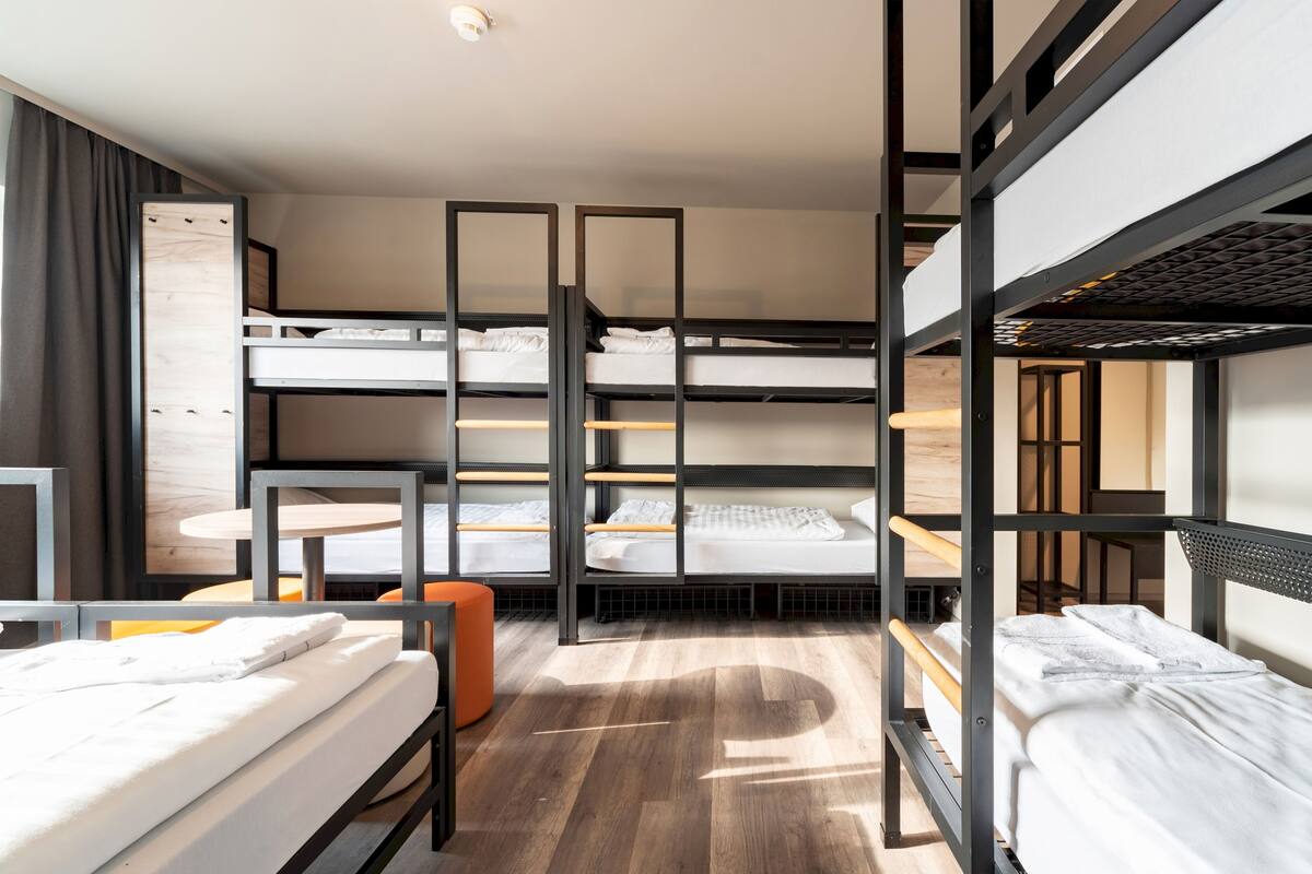 Blackout drapes, WiFi (free), bed sheets