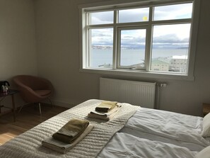 Double Room, Private Bathroom, Sea View | View from room - Finna Hotel (Holmavik)