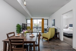 Basic Apartment, 2 Bedrooms | Living area - Stay Alfred at Market City Center (Chattanooga)