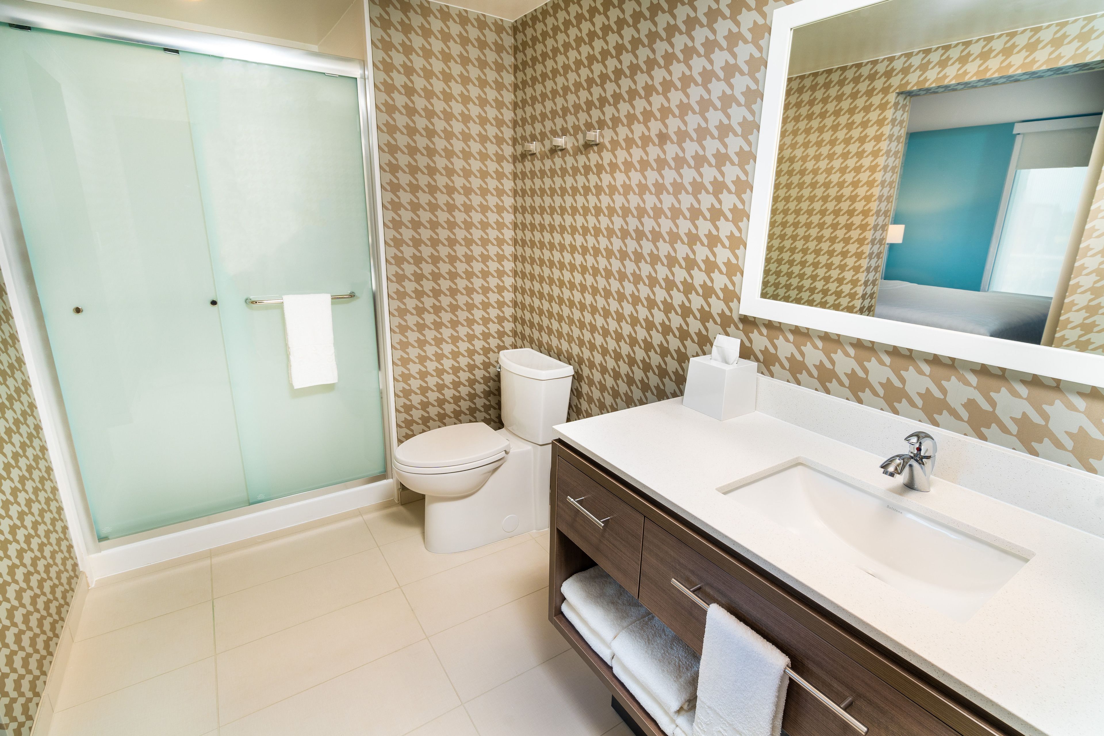 free toiletries, hair dryer, towels