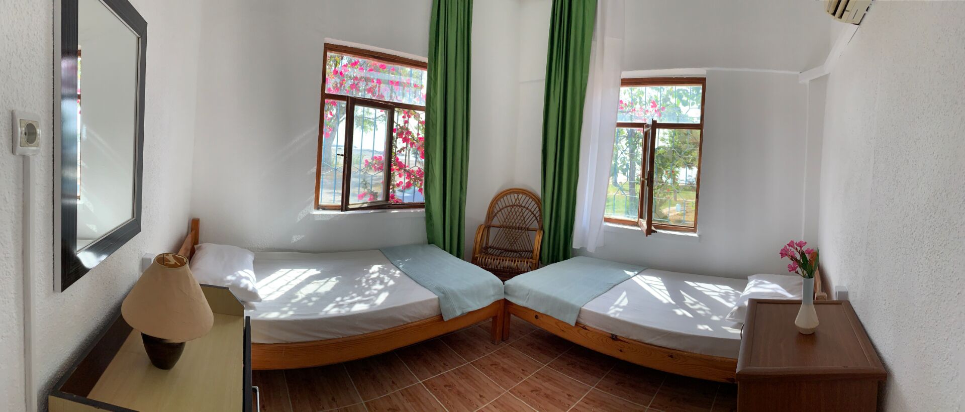 basic twin room, 2 single beds, sea view | iron/ironing board, rollaway beds, free wifi, bed sheets