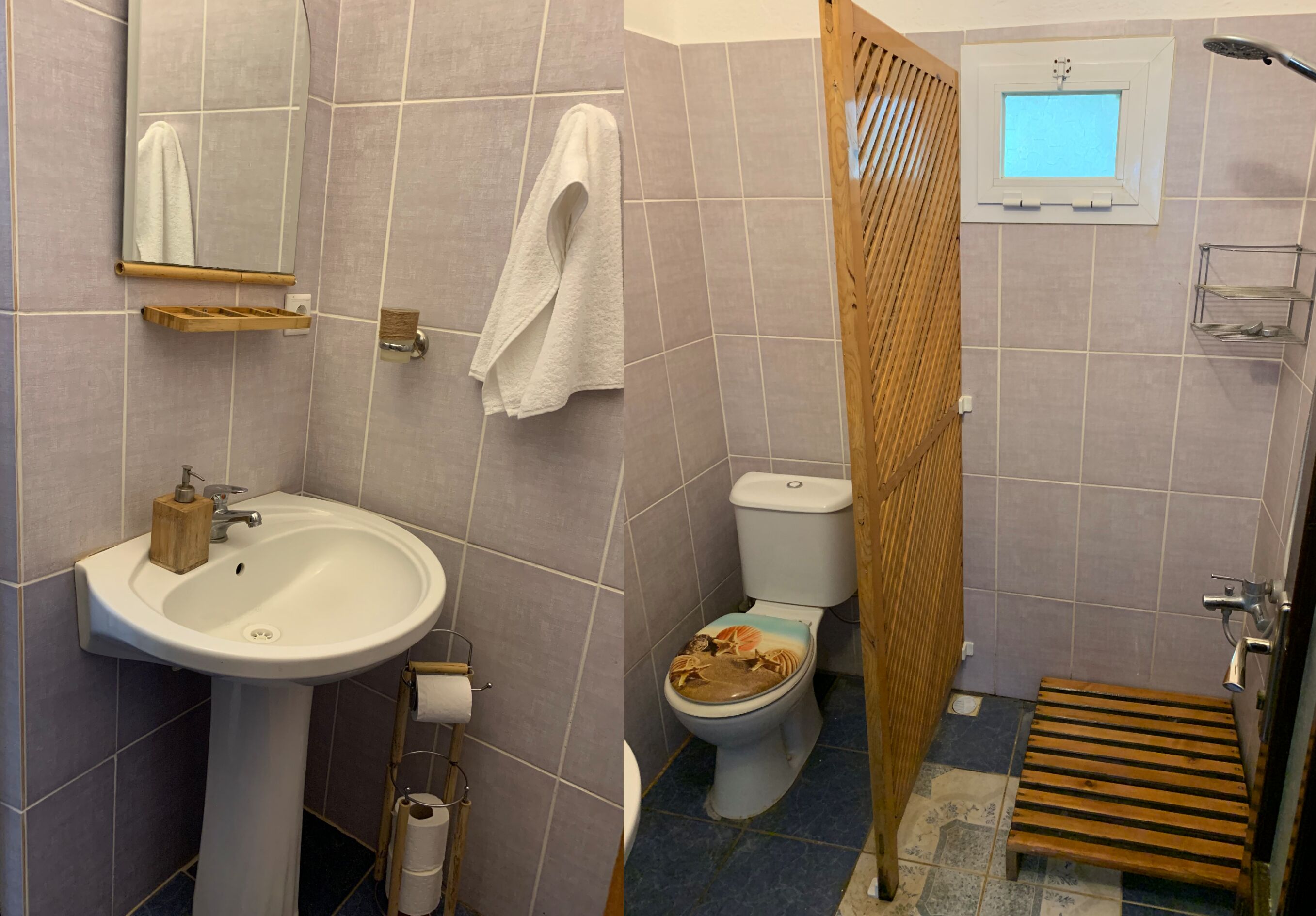 standard double room, sea view | bathroom | free toiletries, towels