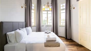 Apartment, 2 Bedrooms, Balcony, City View | Premium bedding, pillowtop beds, individually decorated