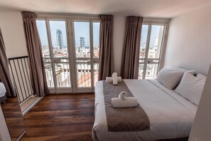 Superior Duplex, Sea View | Peralatan tempat tidur premium, tilam berlapik