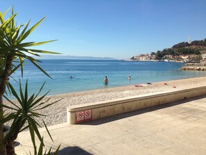 Beach nearby, sun-loungers
