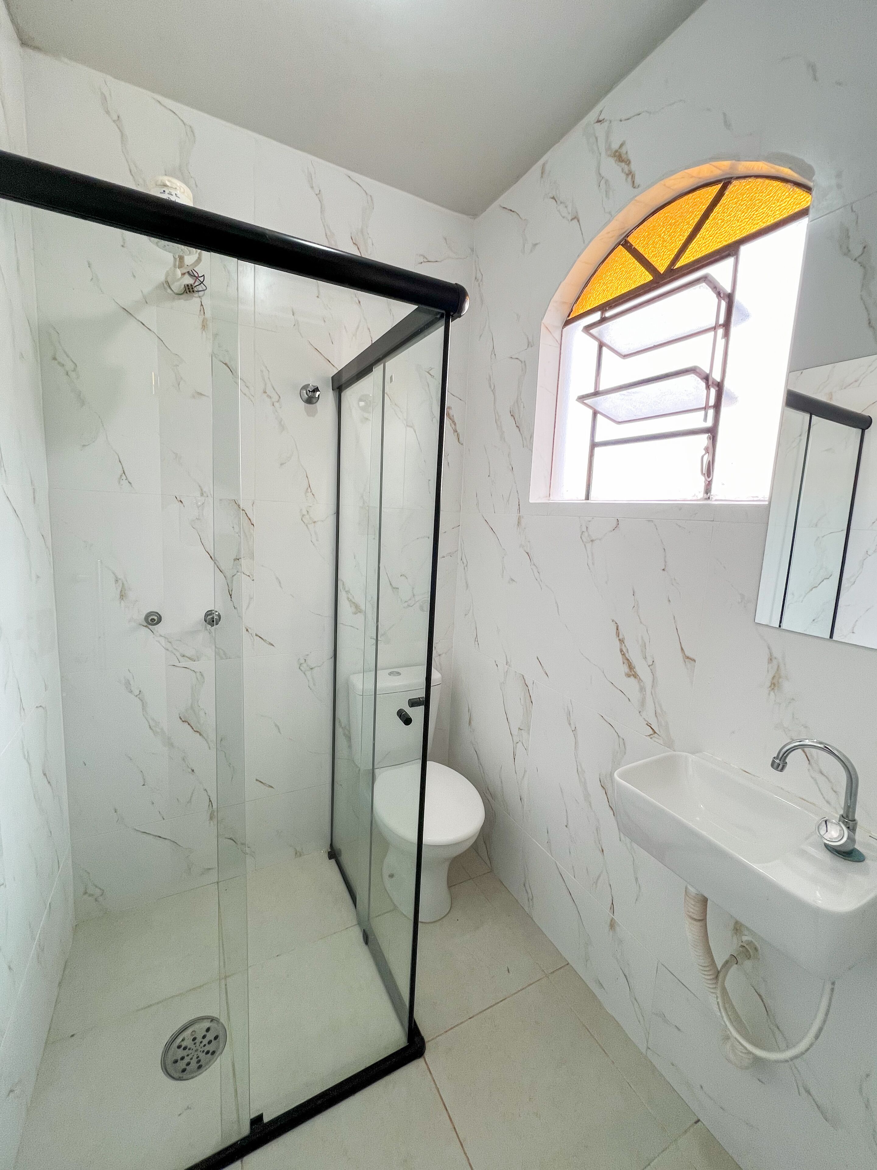 Comfort Triple Room | Bathroom | Shower, towels, toilet paper