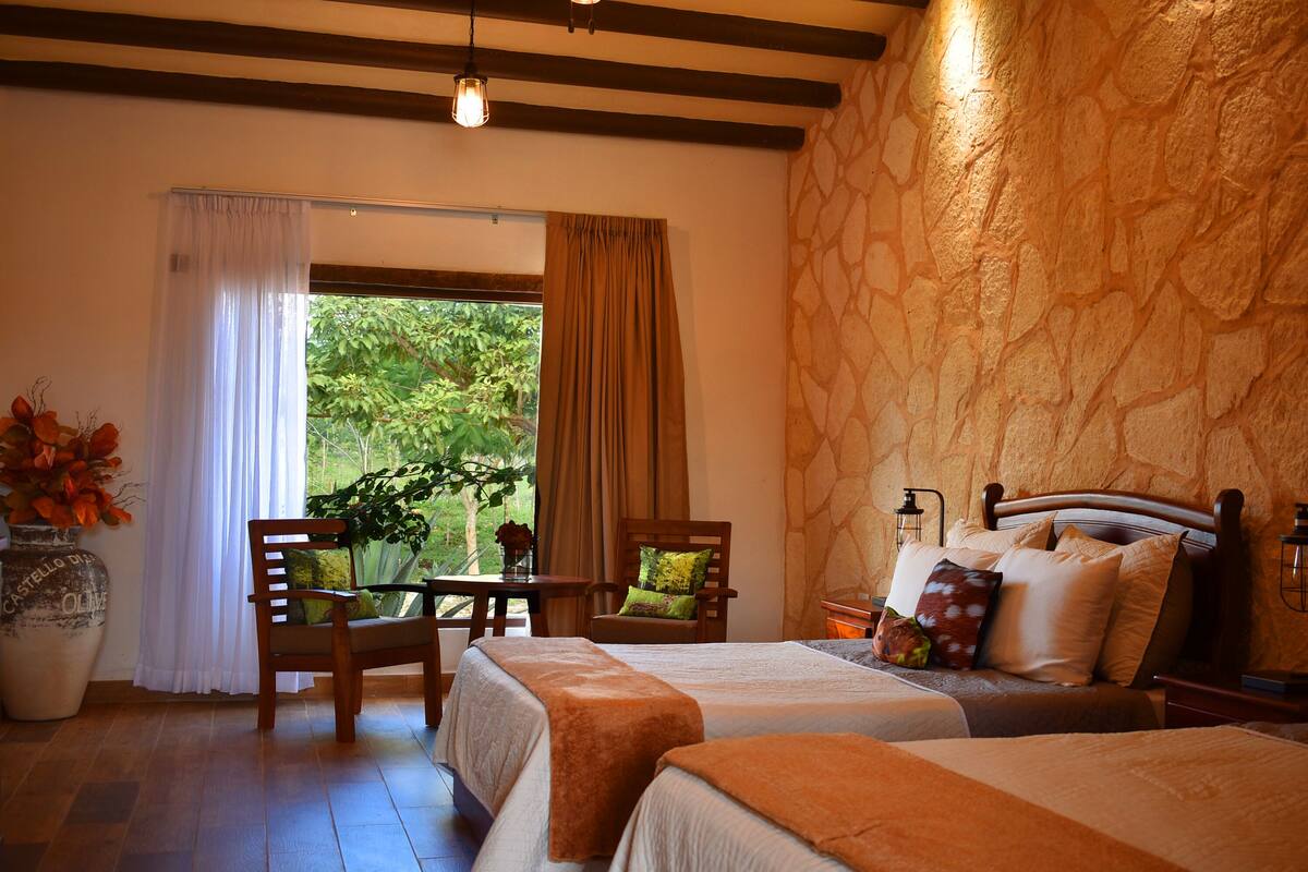 Cabana, 2 camas de casal | 1 quarto, frigobar, individualmente decorados