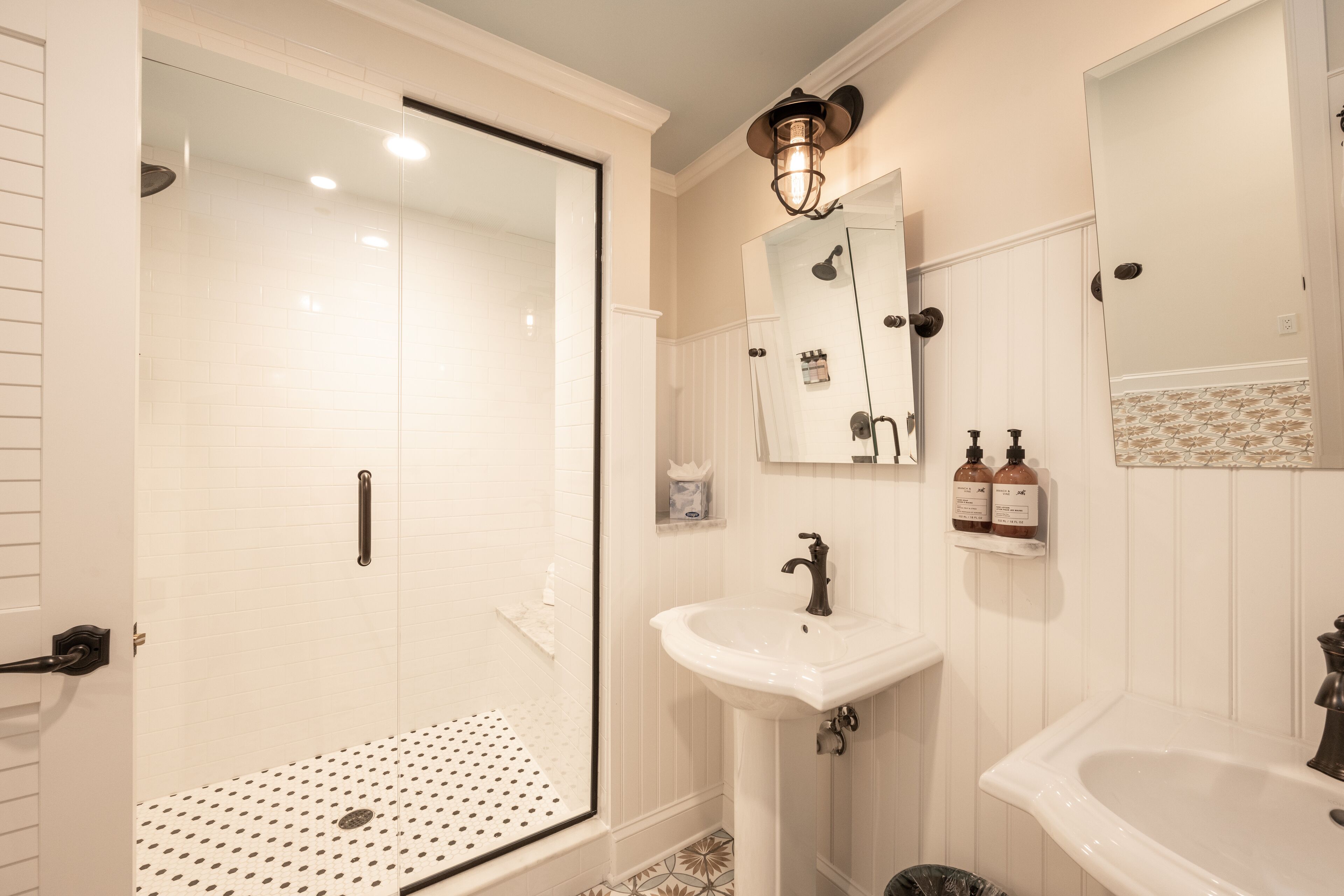 eco-friendly toiletries, hair dryer, towels, soap