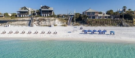 Sun loungers, beach towels