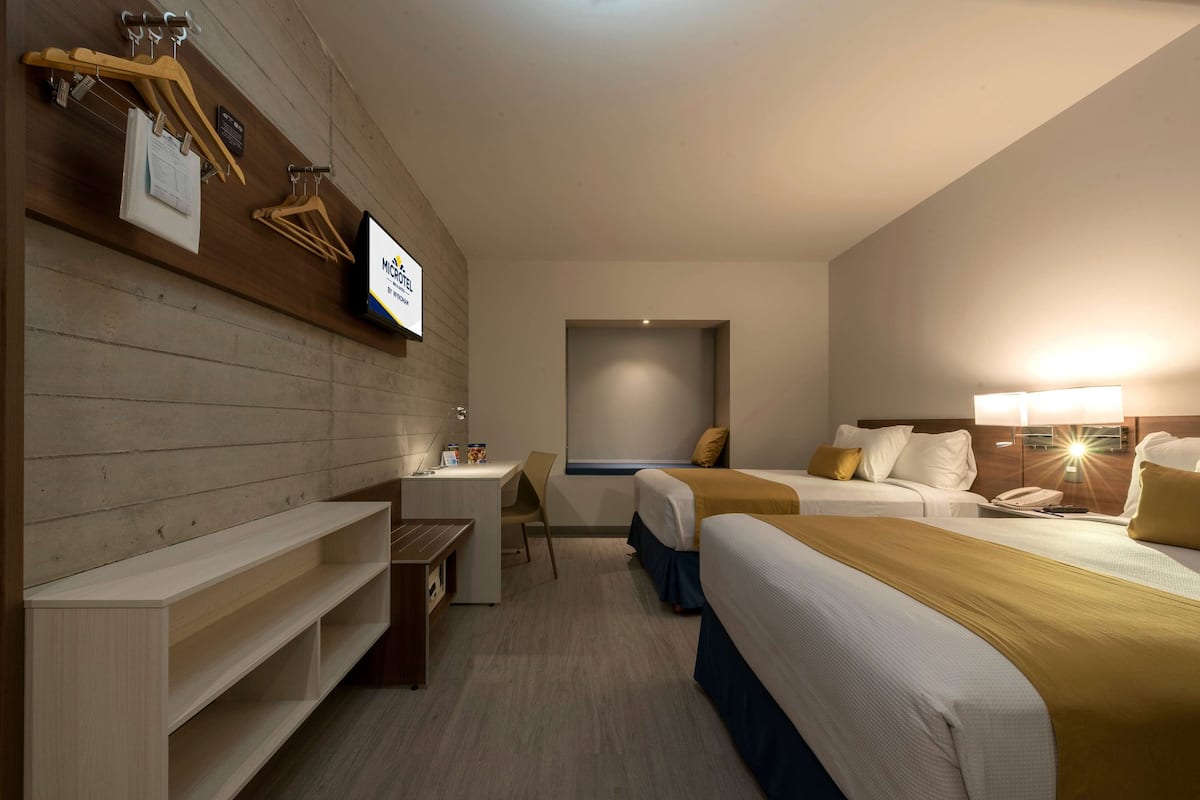 Room, 2 Double Beds, Non Smoking | Premium bedding, Tempur-Pedic beds, in-room safe, desk