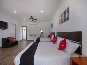 Junior Suite, 2 Double Beds | Bed sheets - Hotel José y Lety (Progreso)