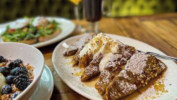 Daily cooked-to-order breakfast for a fee