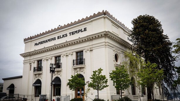 A historic building with the name "McMenamins Elks Temple" on the facade. - McMenamins Elk Temple (Tacoma)