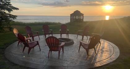 Hermosa casa en la playa del lago Michigan