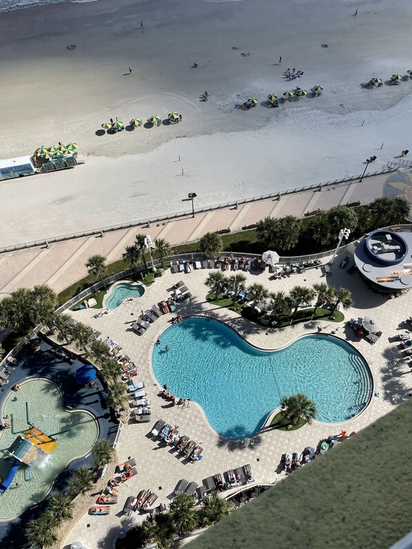 Indoor pool, outdoor pool