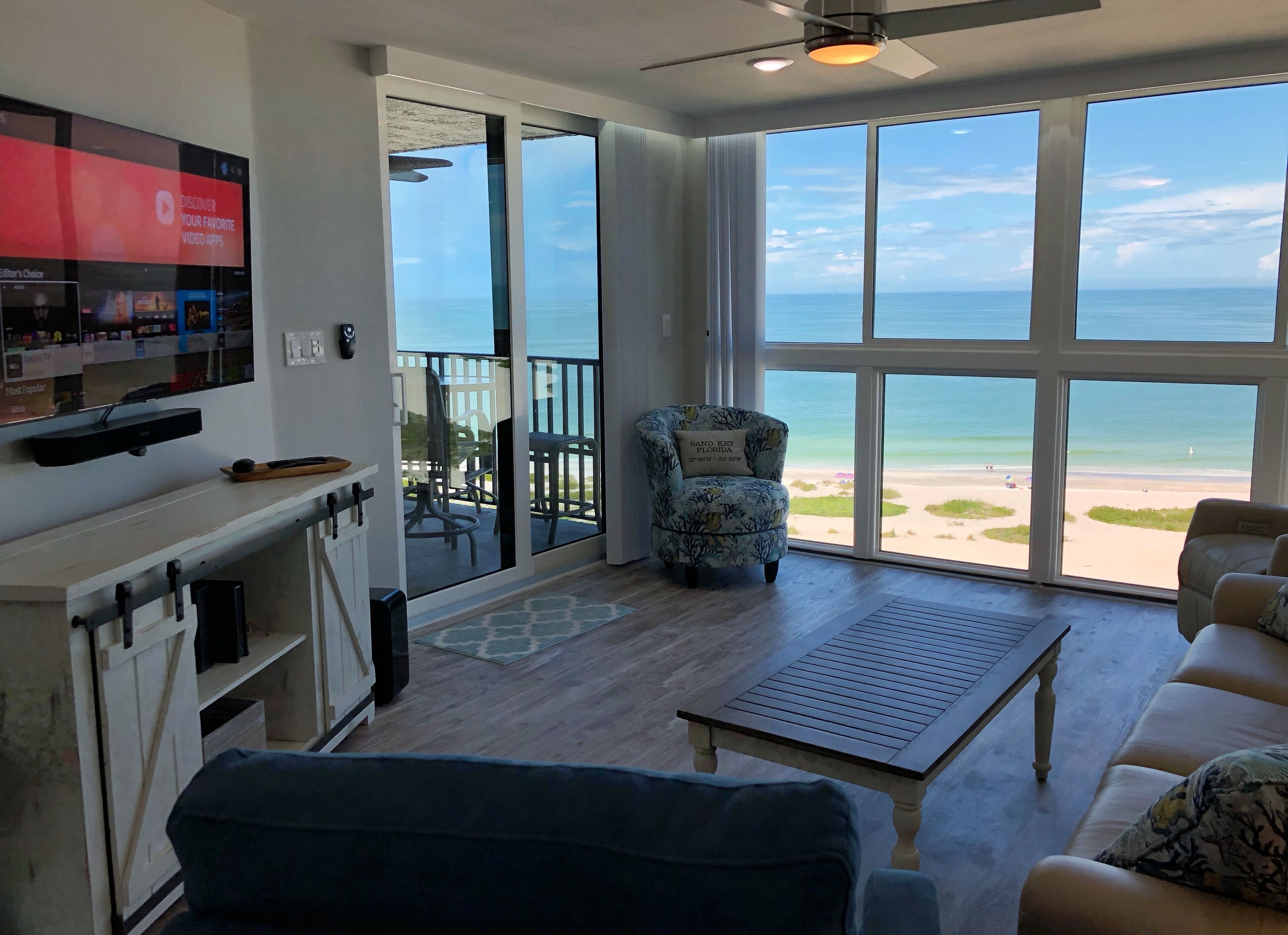 Beachfront Floor to Ceiling Views of Sand Key Beach! 12th Floor Paradise