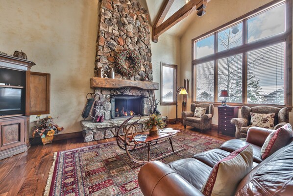 TV, fireplace, stereo