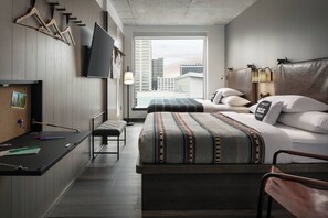 Room, 2 Queen Beds | Premium bedding, pillowtop beds, desk, laptop workspace - Moxy Louisville Downtown (Louisville)