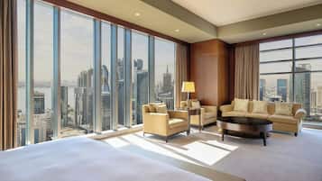 Premium bedding, memory foam beds, minibar, in-room safe