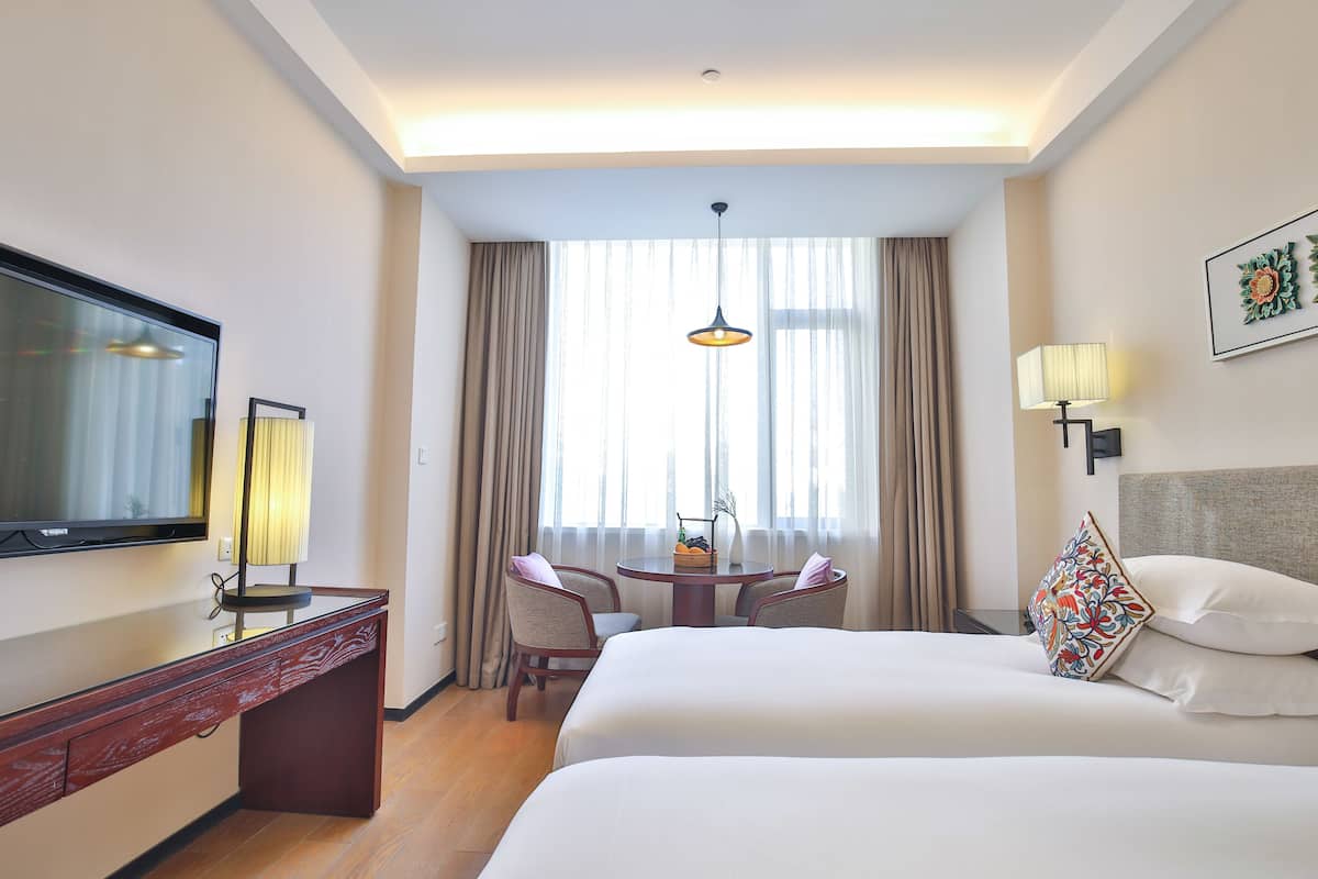 Deluxe Twin Room | Gebar bulu kapas, busa memori, bar mini percuma