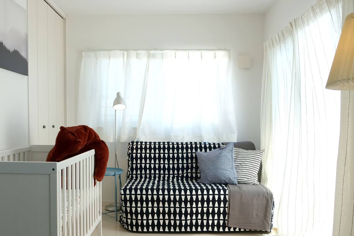 3 bedrooms, iron/ironing board, free cots/infant beds, free WiFi