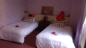 Twin Room | Bathroom | Shower, free toiletries, hair dryer, slippers