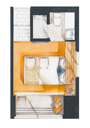 Habitación doble | Escritorio, wifi gratis, ropa de cama
