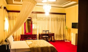 Minibar, desk, blackout curtains, free cots/infant beds