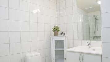 Comfort Studio | Bathroom | Shower, hair dryer, towels