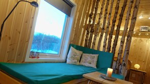 Hytte | Oppholdsområde | Peis