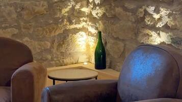 120-cm flat-screen TV with satellite channels